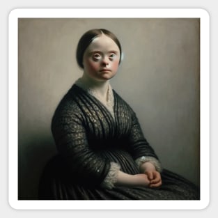 Inclusive Masterpiece: Whistler's Mother World Down Syndrome Day Sticker